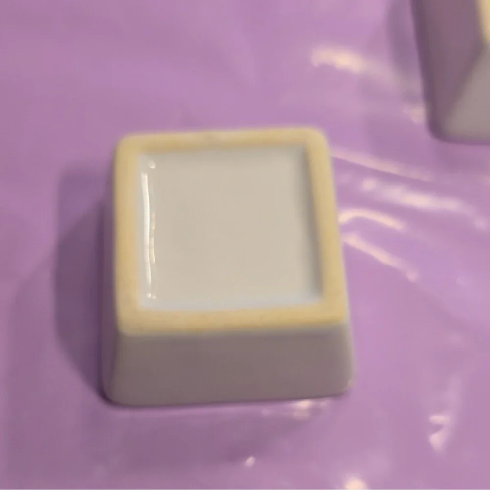 Set of 4 White Square Porcelain Ceramic Ramekins Condiment Sauce Cups
